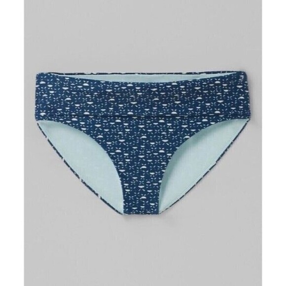 Prana Marta Swim Bikini Bottom Deep Indigo Cha Cha Blue Womens XL New MSRP $55 - Picture 1 of 12